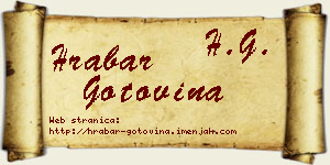 Hrabar Gotovina vizit kartica